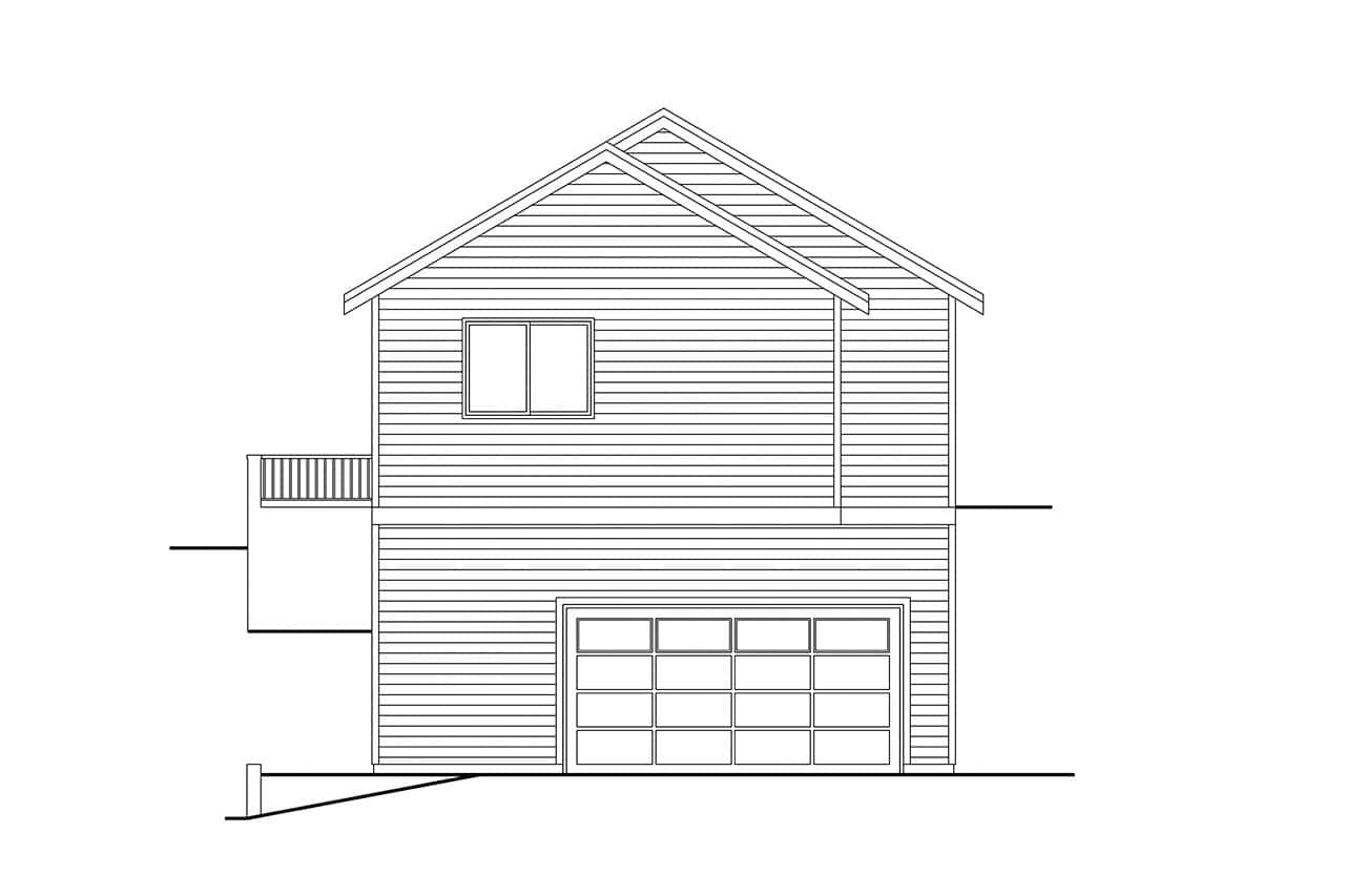 Home Plan Rear Elevation of this 3-Bedroom,1947 Sq Ft Plan -108-2136