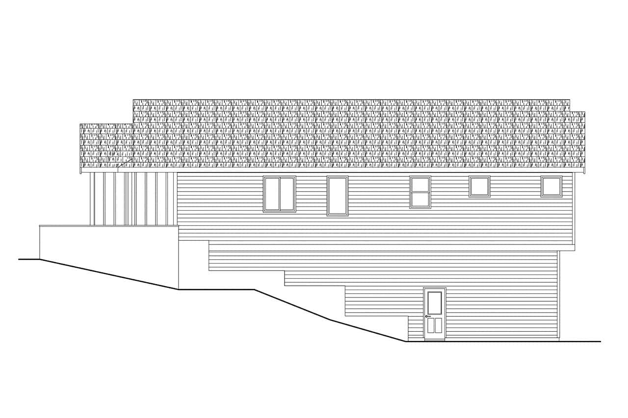 Home Plan Right Elevation of this 3-Bedroom,1947 Sq Ft Plan -108-2136