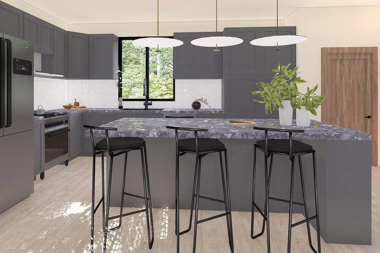 Kitchen: Kitchen Island of this 3-Bedroom,1947 Sq Ft Plan -108-2137