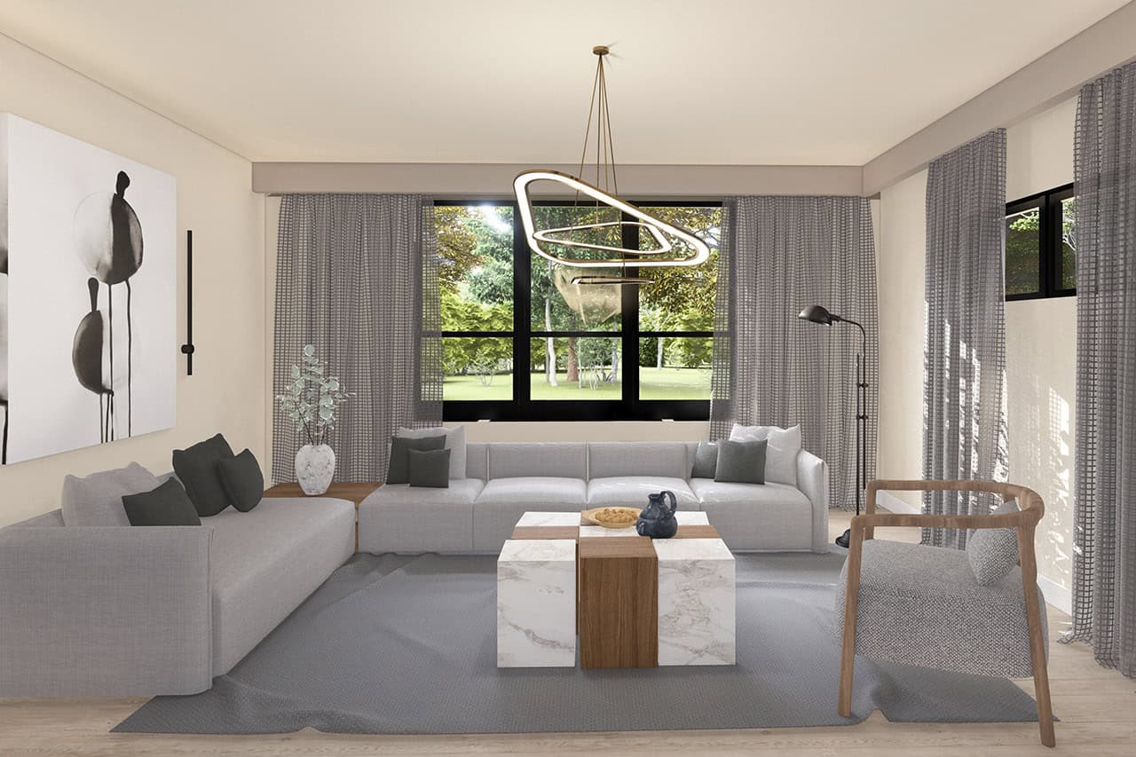 Living Room of this 3-Bedroom,1947 Sq Ft Plan -108-2137