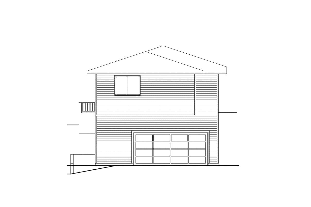 Home Plan Rear Elevation of this 3-Bedroom,1947 Sq Ft Plan -108-2137