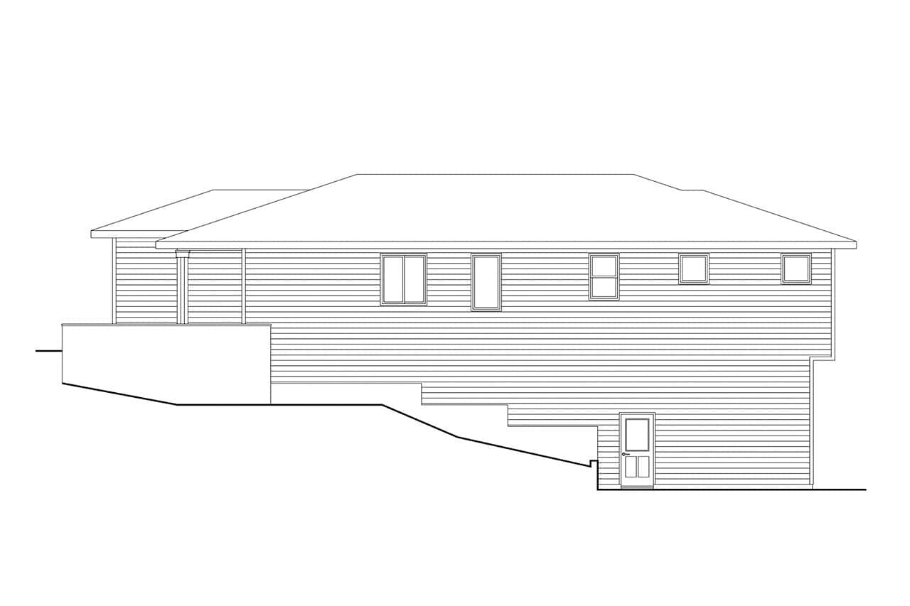 Home Plan Right Elevation of this 3-Bedroom,1947 Sq Ft Plan -108-2137