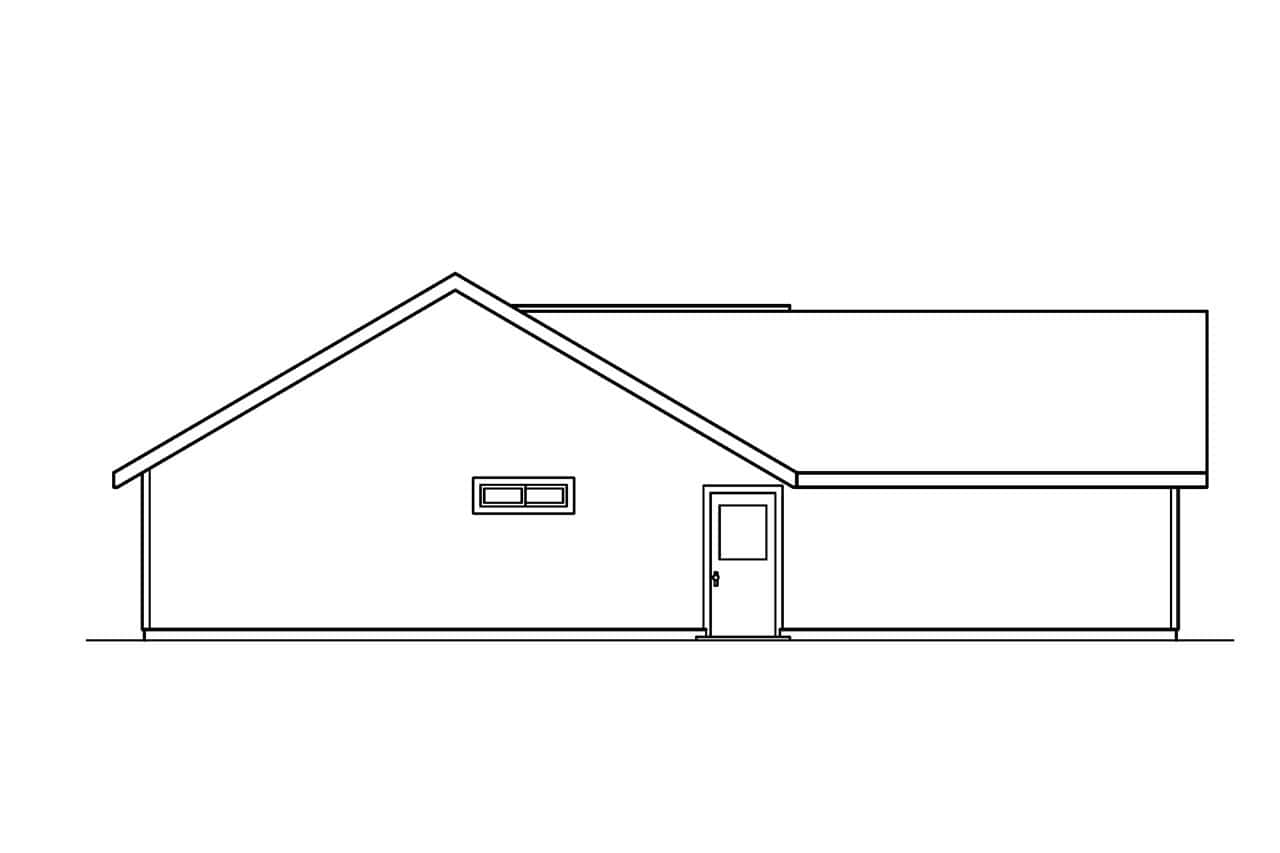 Home Plan Left Elevation of this 3-Bedroom,1668 Sq Ft Plan -108-2138