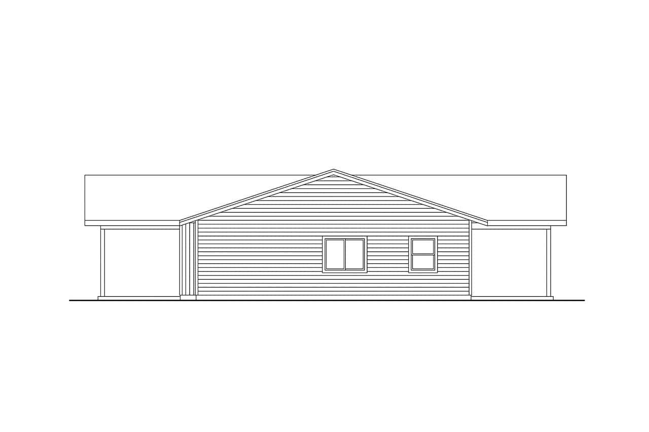 Home Plan Left Elevation of this 3-Bedroom,2231 Sq Ft Plan -108-2139