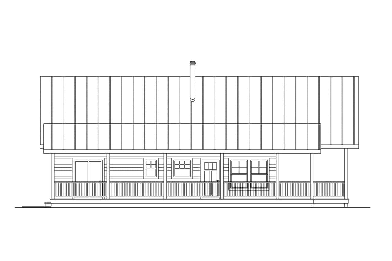 Home Plan Left Elevation of this 2-Bedroom,1540 Sq Ft Plan -108-2140