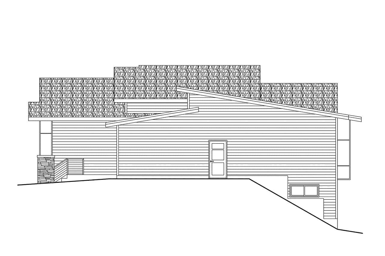 Home Plan Right Elevation of this 3-Bedroom,3013 Sq Ft Plan -108-2141