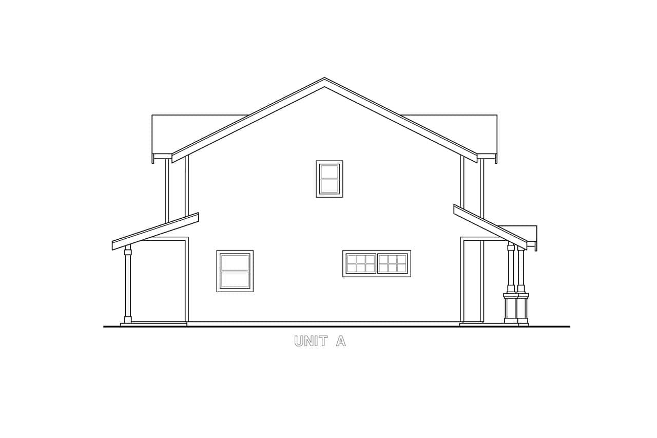 Home Plan Left Elevation of this 4-Bedroom,2060 Sq Ft Plan -108-2142