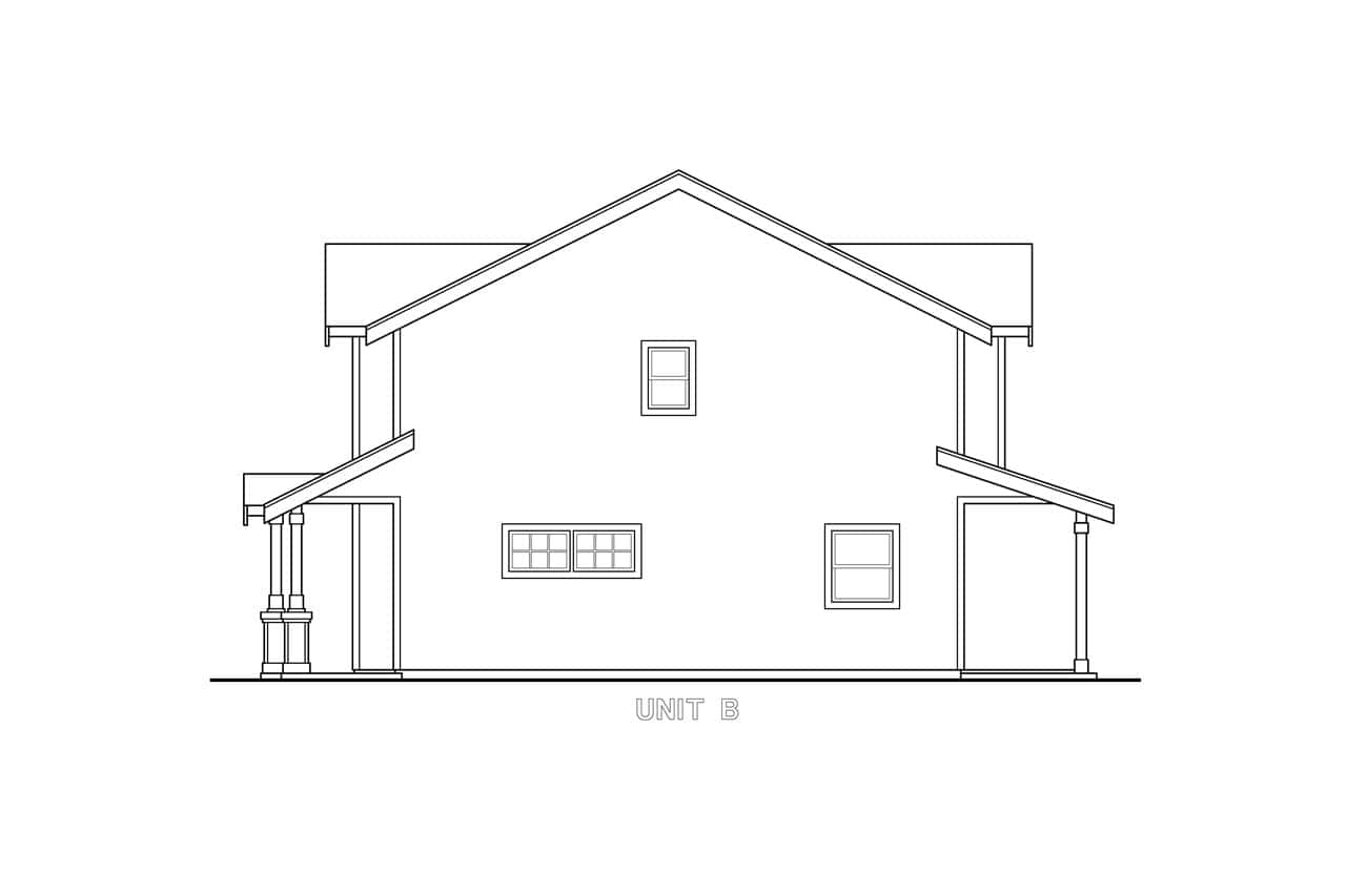 Home Plan Right Elevation of this 4-Bedroom,2060 Sq Ft Plan -108-2142