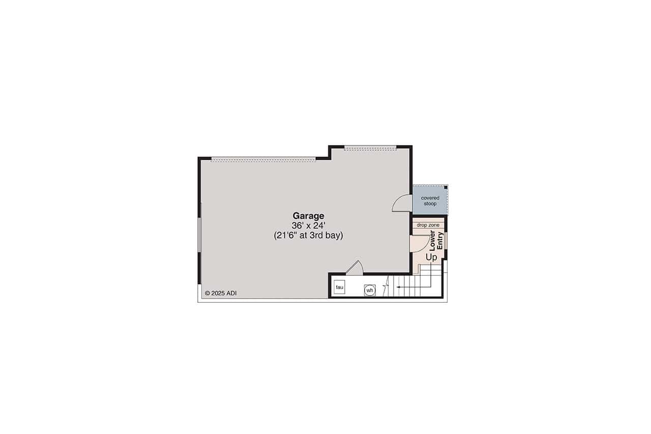 Basement of Contemporary Plan #108-2143