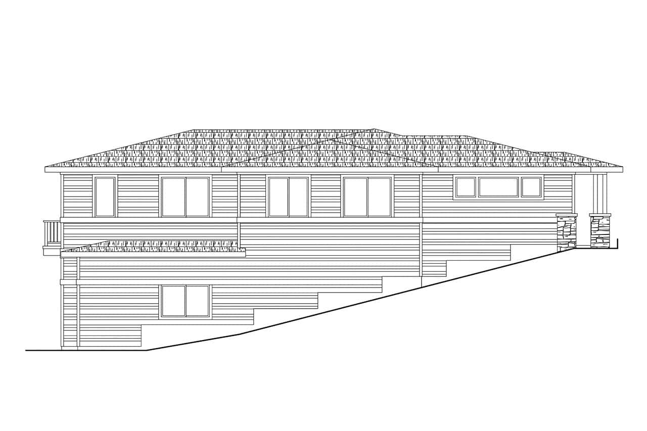 Home Plan Left Elevation of this 3-Bedroom,2365 Sq Ft Plan -108-2143