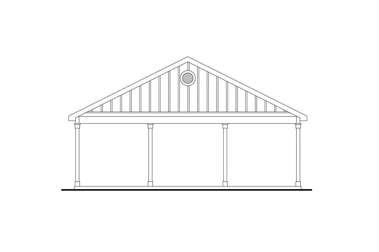 Home Plan Rear Elevation of this 0-Bedroom,1 Sq Ft Plan -108-2144