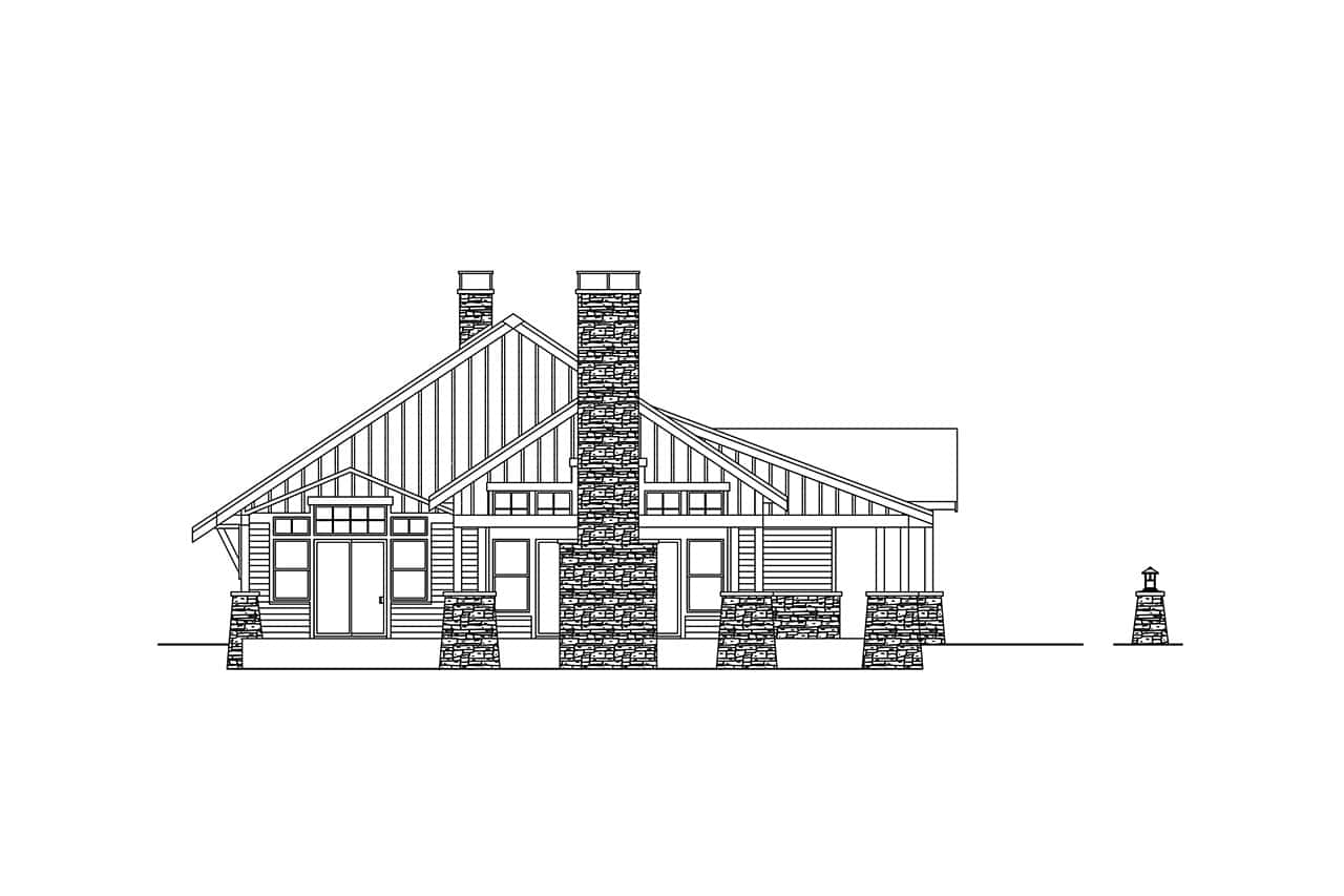 Home Plan Left Elevation of this 3-Bedroom,3045 Sq Ft Plan -108-2146