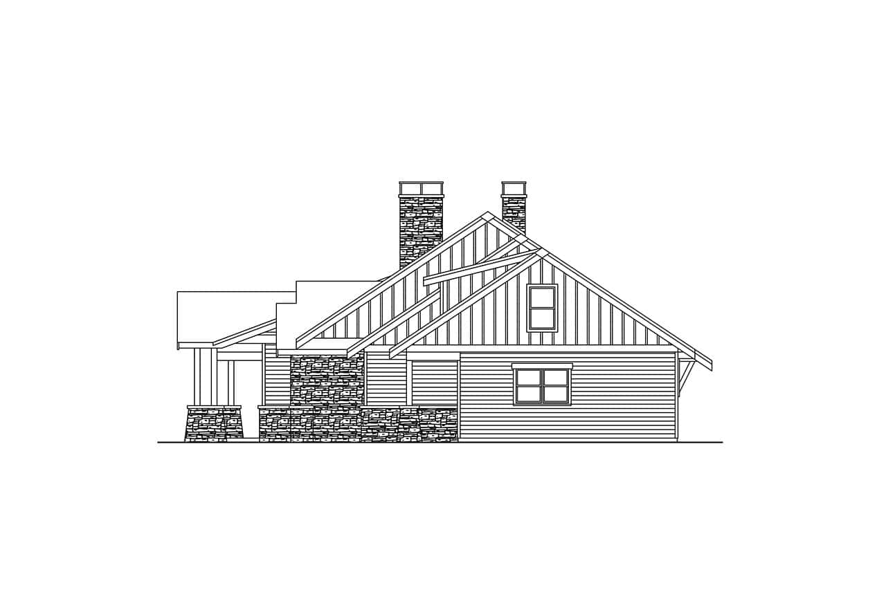 Home Plan Right Elevation of this 3-Bedroom,3045 Sq Ft Plan -108-2146
