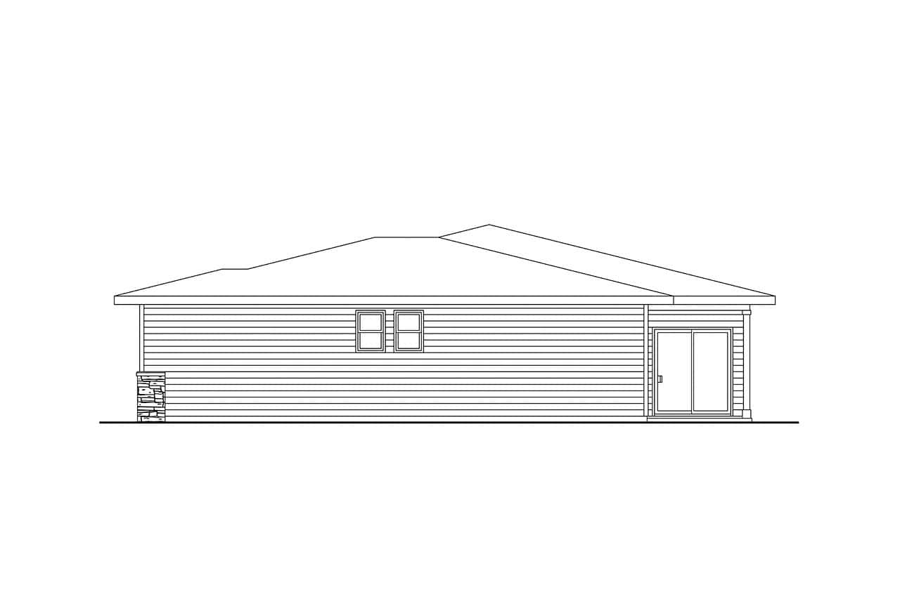 Home Plan Right Elevation of this 4-Bedroom,2259 Sq Ft Plan -108-2148
