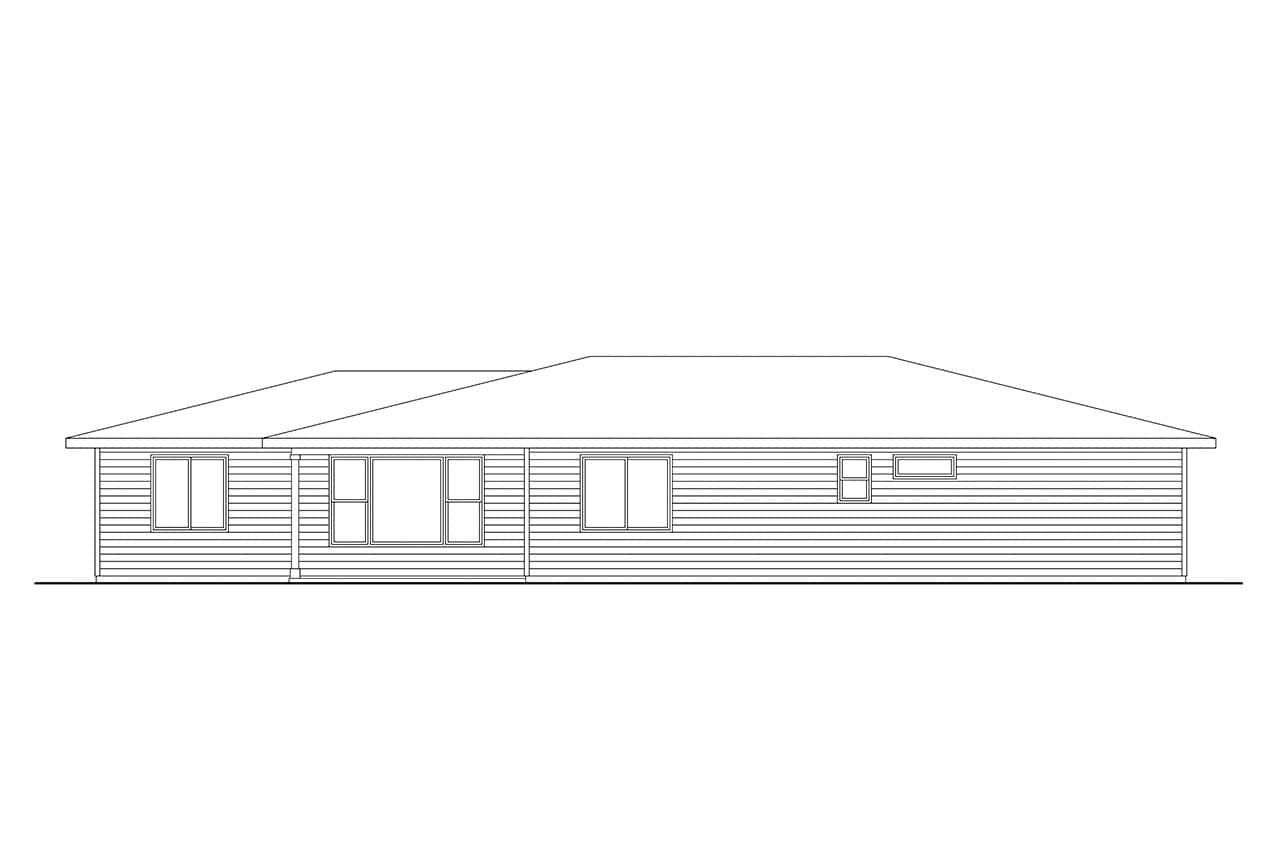 Home Plan Rear Elevation of this 4-Bedroom,2259 Sq Ft Plan -108-2148