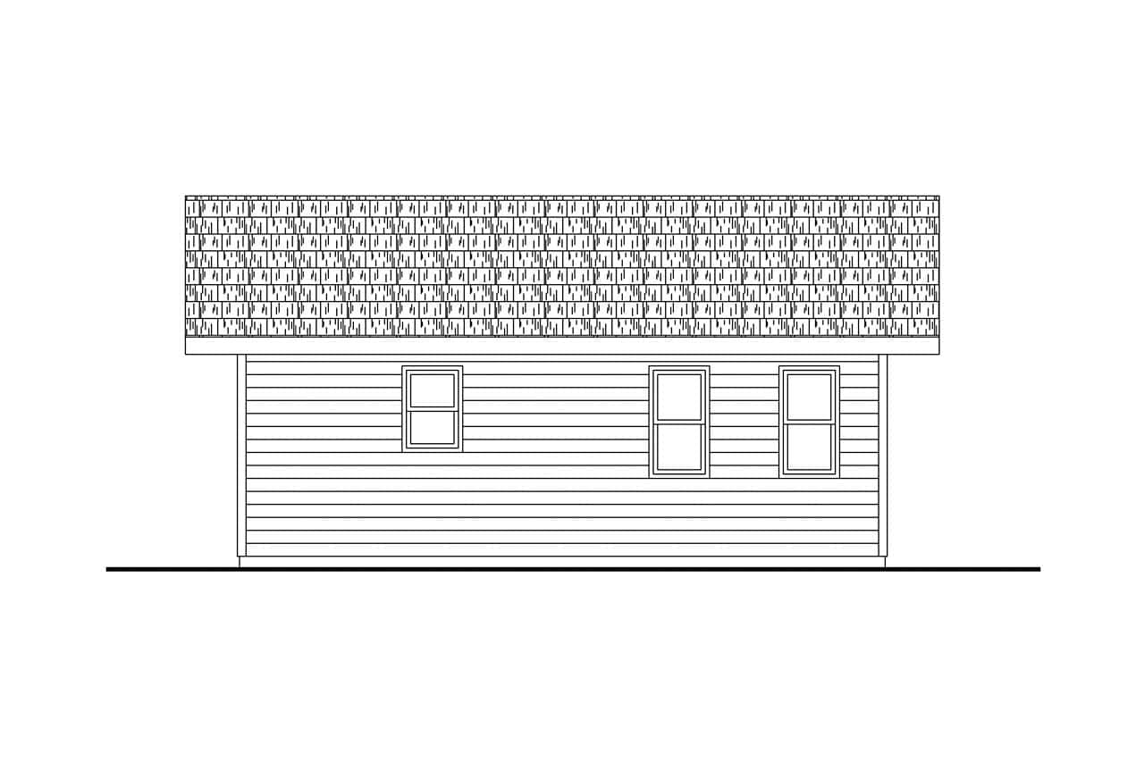 Home Plan Rear Elevation of this 0-Bedroom,375 Sq Ft Plan -108-2151