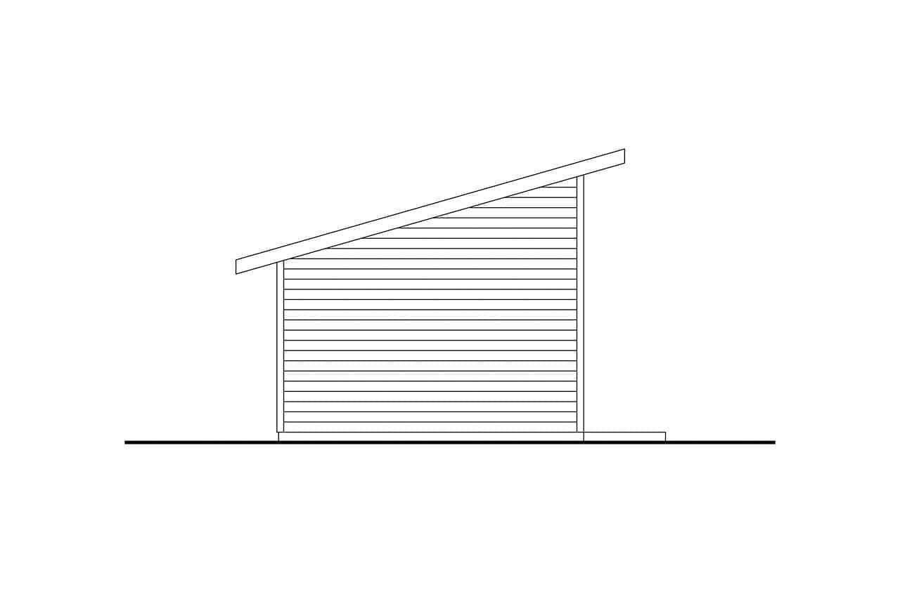 Home Plan Left Elevation of this 0-Bedroom,375 Sq Ft Plan -108-2151