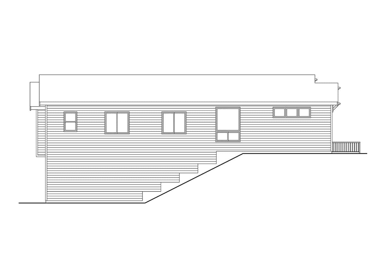 Home Plan Left Elevation of this 3-Bedroom,1731 Sq Ft Plan -108-2152