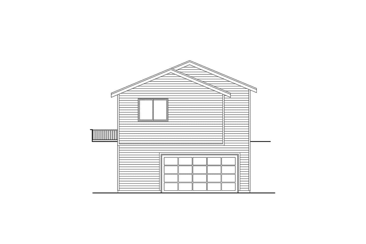Home Plan Rear Elevation of this 3-Bedroom,1731 Sq Ft Plan -108-2152