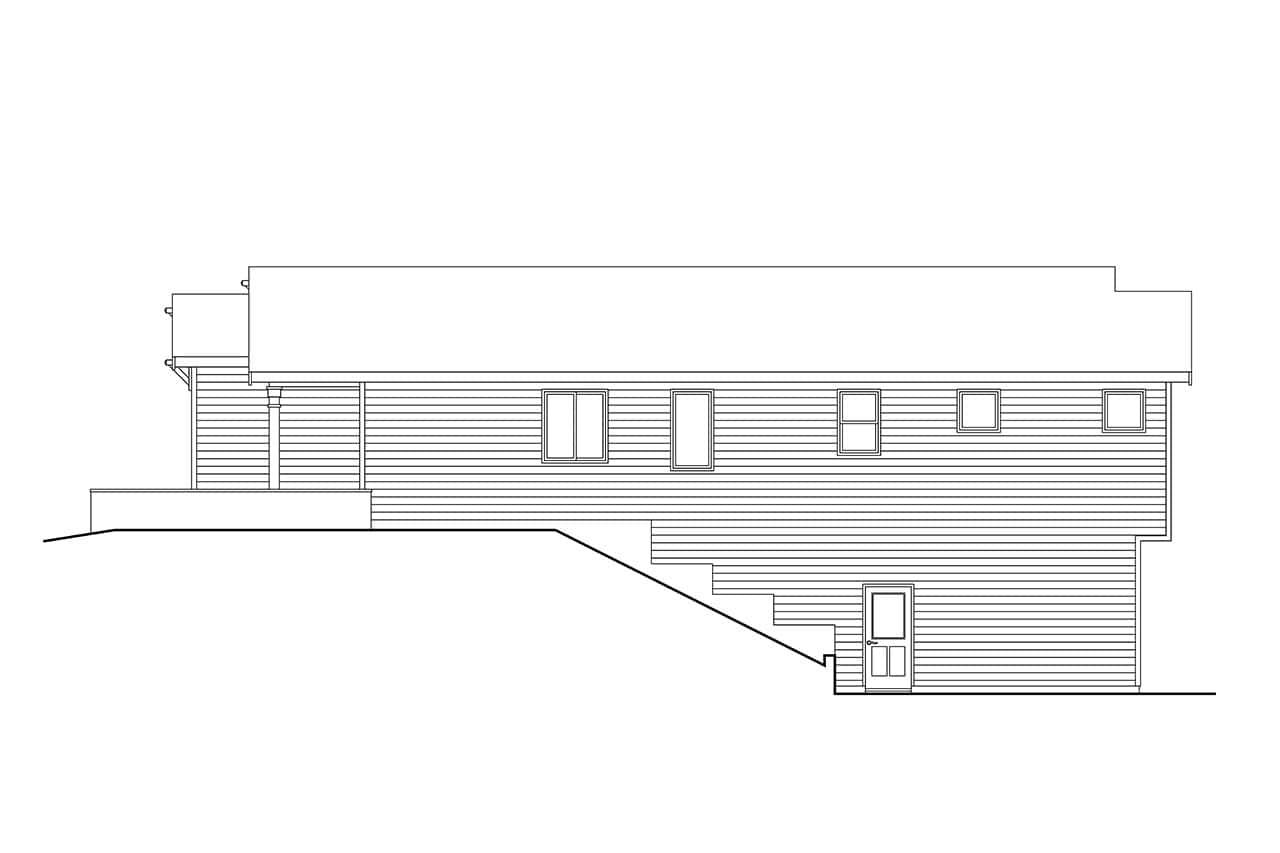 Home Plan Right Elevation of this 3-Bedroom,1731 Sq Ft Plan -108-2152