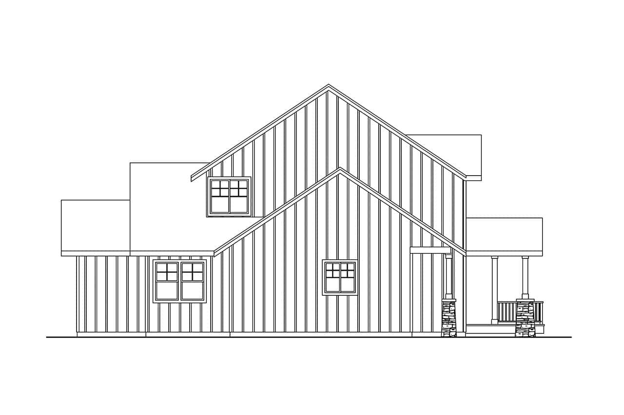 Home Plan Left Elevation of this 3-Bedroom,3031 Sq Ft Plan -108-2153