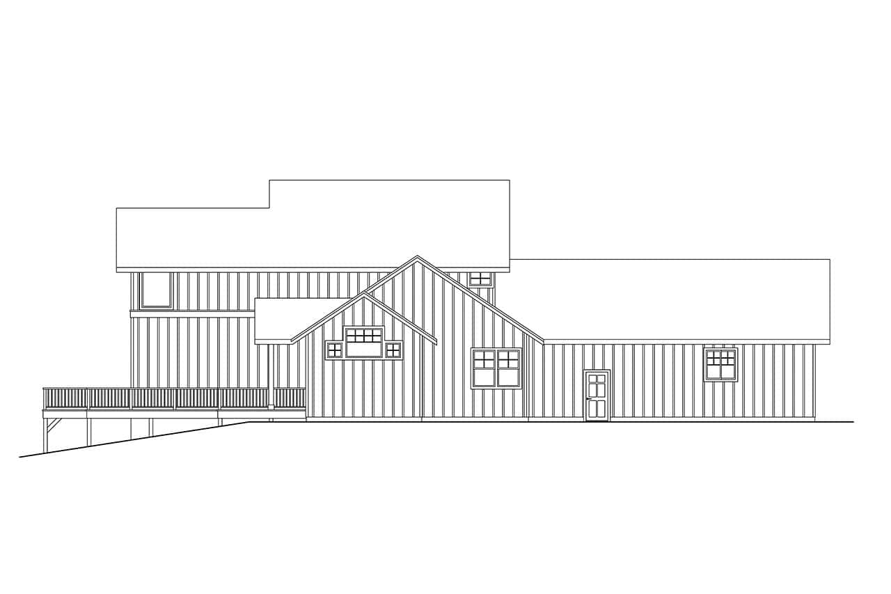 Home Plan Rear Elevation of this 3-Bedroom,3031 Sq Ft Plan -108-2153