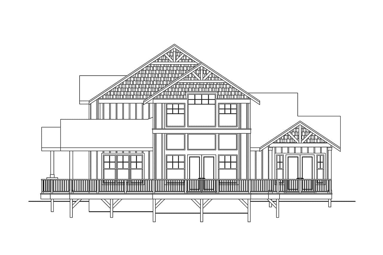 Home Plan Right Elevation of this 3-Bedroom,3031 Sq Ft Plan -108-2153