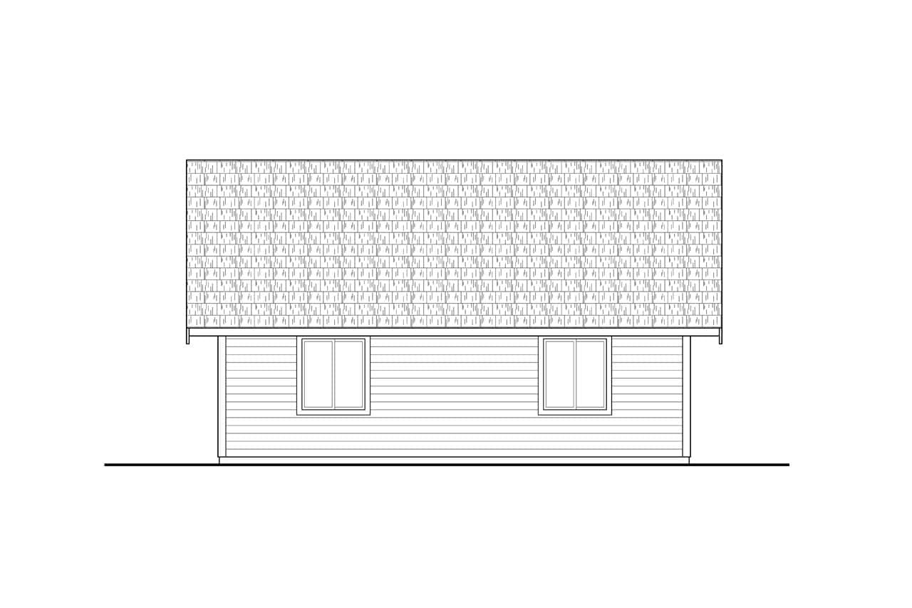 Home Plan Left Elevation of this 3-Bedroom,1305 Sq Ft Plan -108-2155