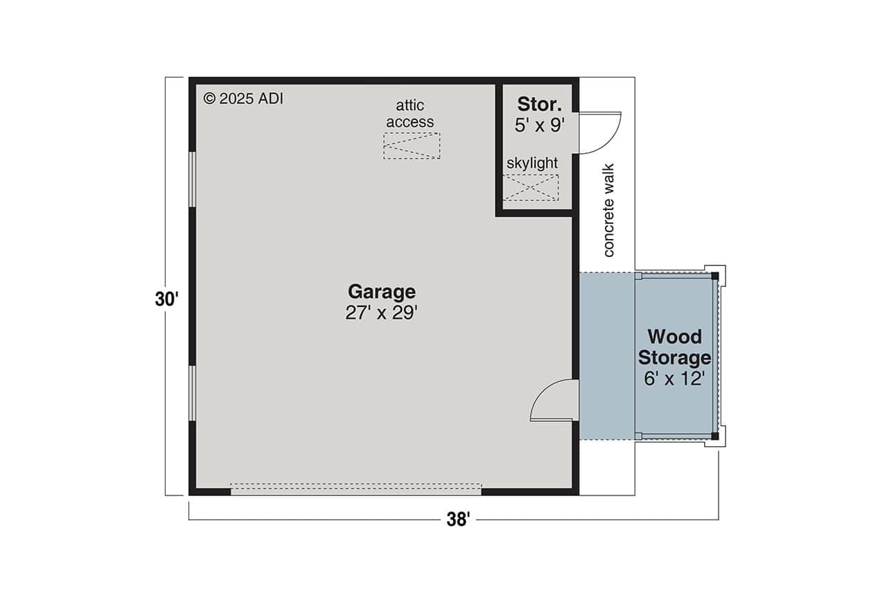 Garage of Cottage Plan #108-2155