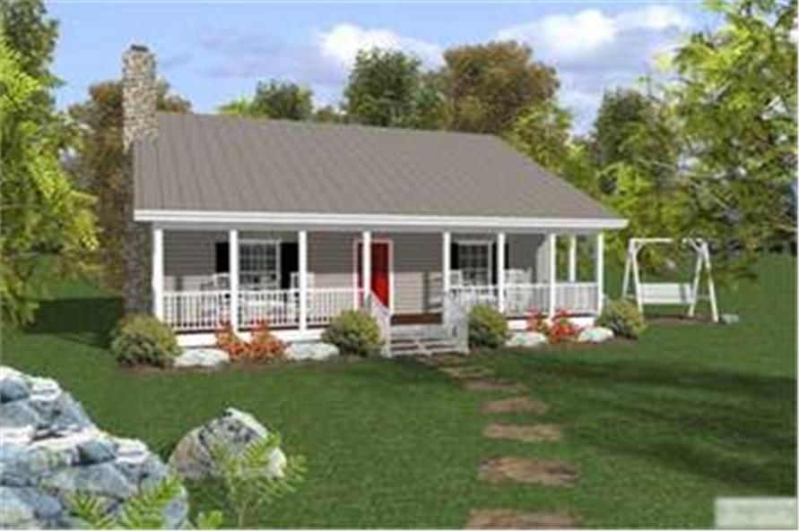  Small  Ranch House  Plan  Two Bedroom Front Porch 109 1010