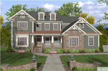 4-Bedroom, 2964 Sq Ft Country House Plan - 109-1019 - Front Exterior