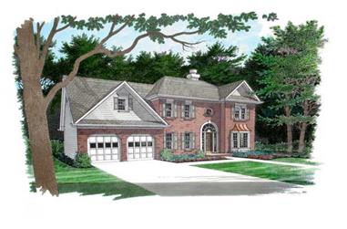 3-Bedroom, 2169 Sq Ft Traditional Home Plan - 109-1045 - Main Exterior