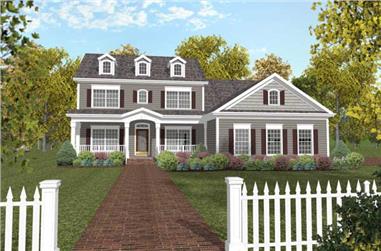 4-Bedroom, 2234 Sq Ft Traditional Home Plan - 109-1050 - Main Exterior