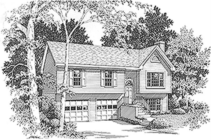 Front View of this 3-Bedroom, 1496 Sq Ft Plan - 109-1062
