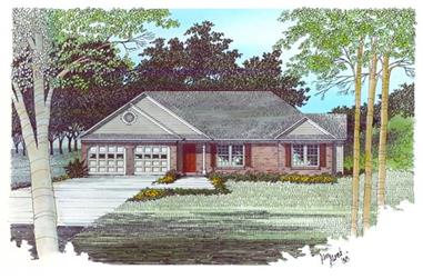 3-Bedroom, 1477 Sq Ft Small House Plans - 109-1064 - Front Exterior
