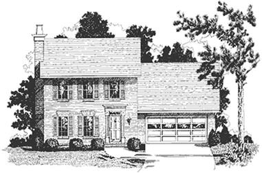 4-Bedroom, 1339 Sq Ft Small House Plans - 109-1065 - Front Exterior