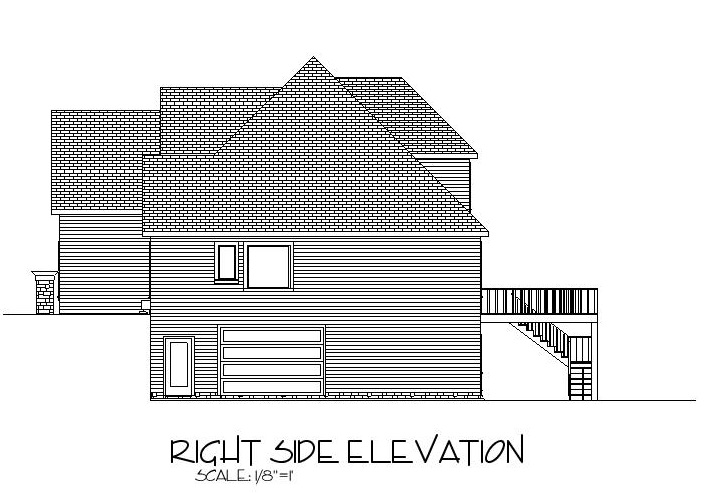 Home Plan Right Elevation of this 4-Bedroom,3012 Sq Ft Plan -109-1067