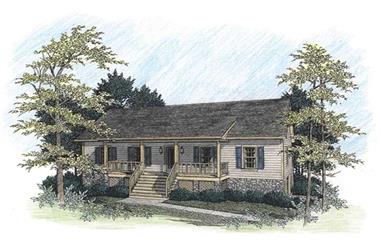 3-Bedroom, 1728 Sq Ft Country House Plan - 109-1088 - Front Exterior