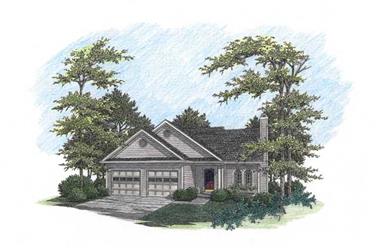 3-Bedroom, 1621 Sq Ft Ranch House Plan - 109-1089 - Front Exterior