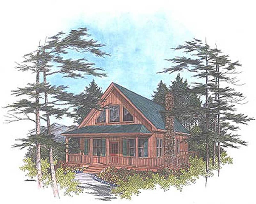 Front elevation of Cottage home (ThePlanCollection: House Plan #109-1091)