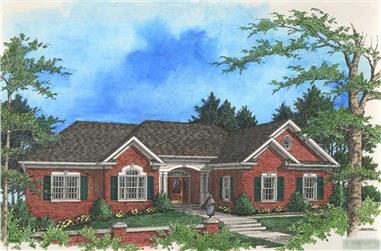 3-Bedroom, 2564 Sq Ft Colonial House Plan - 109-1101 - Front Exterior