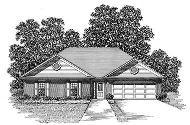 3-Bedroom, 1302 Sq Ft Small House Plans - 109-1114 - Front Exterior