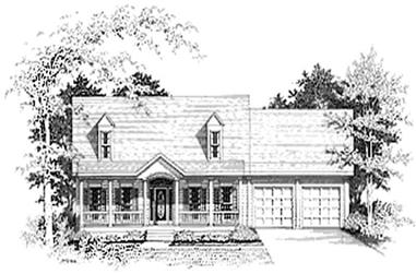 3-Bedroom, 1713 Sq Ft Cape Cod House Plan - 109-1131 - Front Exterior
