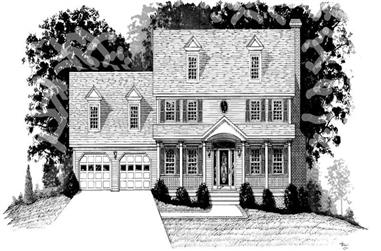 4-Bedroom, 2318 Sq Ft Country Home Plan - 109-1134 - Main Exterior