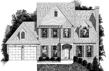 4-Bedroom, 1980 Sq Ft Colonial Home Plan - 109-1135 - Main Exterior