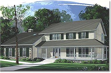 3-Bedroom, 2147 Sq Ft Country Home Plan - 109-1141 - Main Exterior