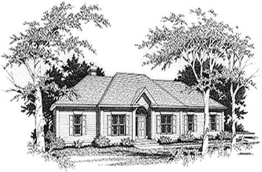 3-Bedroom, 1886 Sq Ft French Home Plan - 109-1148 - Main Exterior