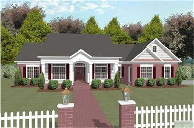 3-Bedroom, 2184 Sq Ft Ranch House Plan - 109-1153 - Front Exterior