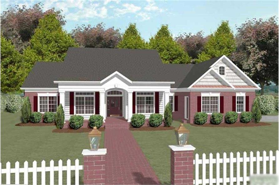 3-Bedroom, 2184 Sq Ft Ranch House Plan - 109-1153 - Front Exterior