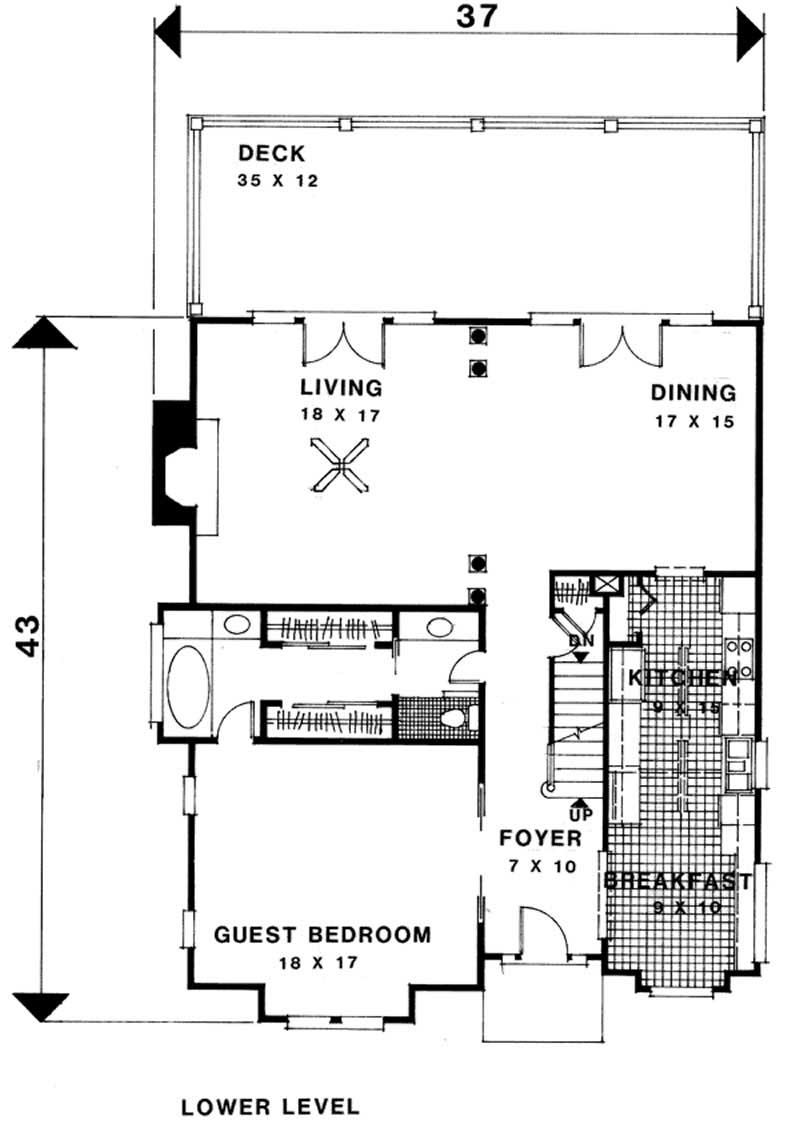 Floor Plan First Story of European Plan #109-1162